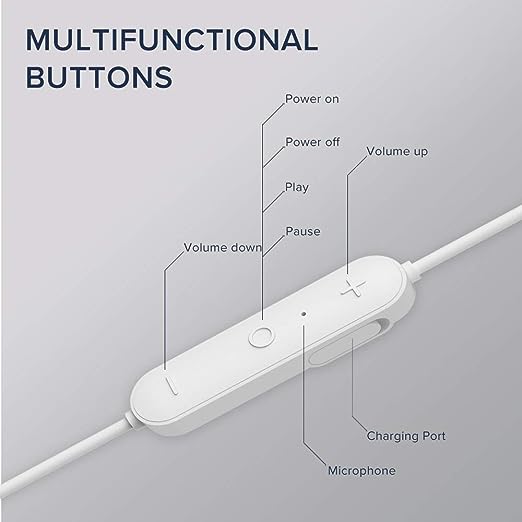 MI Sports Bluetooth Earphones Wireless in Ear Earphones with mic White MI Sports Bluetooth Earphones Wireless in Ear Earphones with mic White